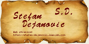 Stefan Dejanović vizit kartica